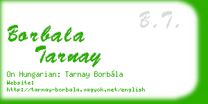 borbala tarnay business card